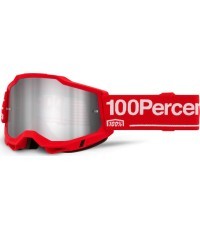 Motokroso akiniai 100% Accuri 2 Mirror - Wolg červená, zrcadlové plexi