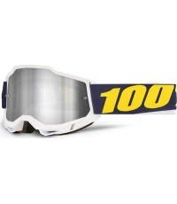 Motocross Goggles 100% Accuri 2 Mirror - Torc bílá, zrcadlové plexi
