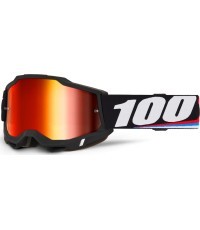 Кроссовые очки 100% Accuri 2 Mirror - Magnus černá, červené plexi