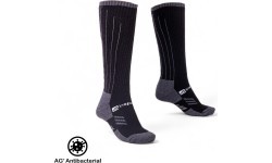 Merino vilnos kojinės iki kelių inSPORTline Meritic Ski AG+ antibakterinės - Juoda ir pilka