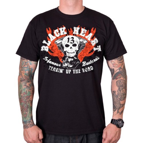 Футболка BLACK HEART Flathead Skull - Чёрный