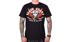 T-Shirt BLACK HEART Flathead Skull - Black