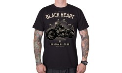 T-Shirt BLACK HEART Motorcycle - Black