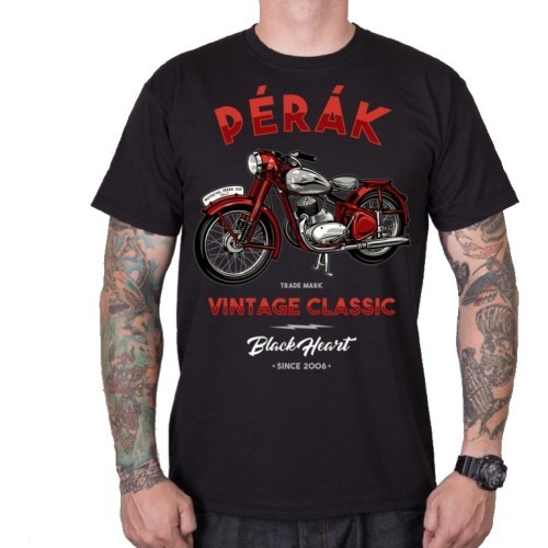 Marškinėliai BLACK HEART Pérák - Juoda