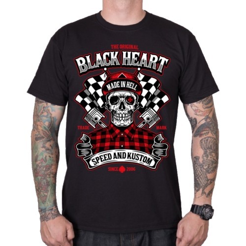 Футболка BLACK HEART Speed and Kustom - Чёрный