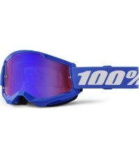 Motocross Goggles 100% Strata 2 New Mirror - Blue, red/blue plexi