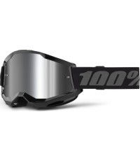 Motocross Goggles 100% Strata 2 New Mirror - Pink, red plexiglass