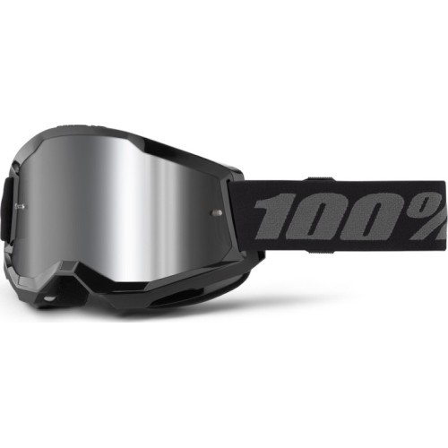Motocross Goggles 100% Strata 2 New Mirror - Pink, red plexiglass