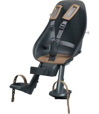 Front-Mounted Child Bike Seat w/ Adaptor Urban Iki - Bincho Black/Kurumi Brown