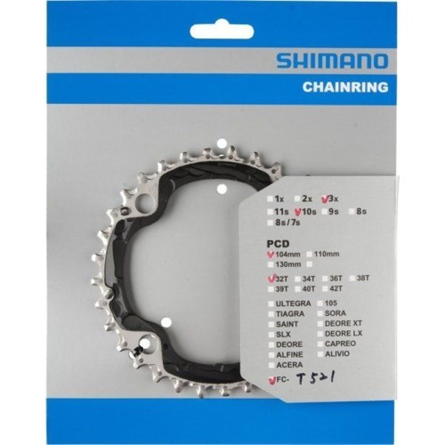 Shimano T521 32T AE 10-speed chainring