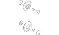 Galinio perjungėjo ratukai Shimano Deore M593 / SLX