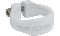 Balnelio stovo apkaba FORCE 34,9mm (aliuminė, balta)