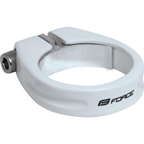 FORCE seatpost clamp 34.9 mm (aluminium, white)