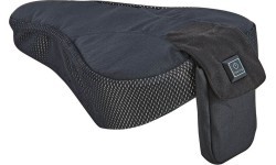 Heated saddle cover, rechargeable