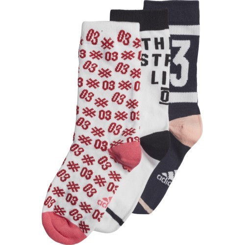 Носки детские Adidas YA GR Scks 3PP White Black Red EI6181