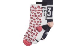 Adidas Kojinės Vaikams YA GR Scks 3PP White Black Red EI6181