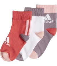 Adidas LK Ankle S 3PP Socks Red White Purple