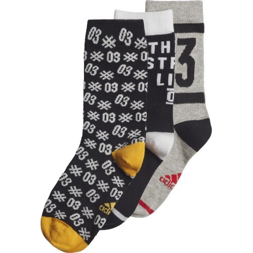Adidas Kids Socks YA GR 3PP Black Grey ED8645
