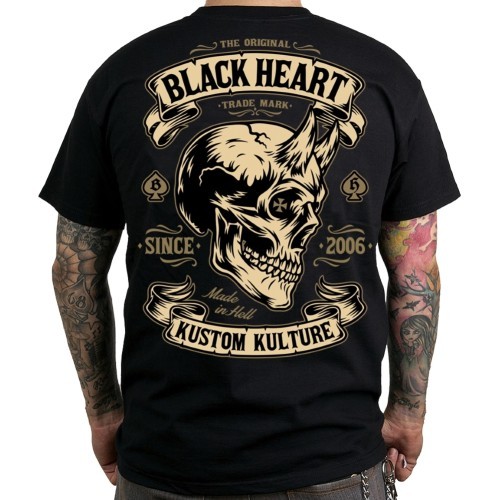 Футболка BLACK HEART Devil Skull - Чёрный