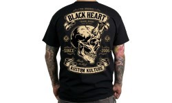 Marškinėliai BLACK HEART Devil Skull - Juoda