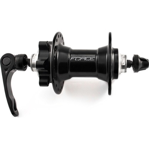 Front hub 6-bolt disc 36H with quick release (black)