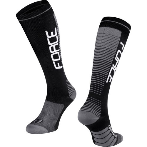 FORCE COMPRESS socks, black/grey S-M 36-41