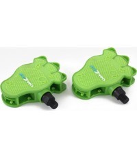 Детские велосипедные педали Kidzamo Flamy 1/2" (зелёные)