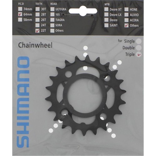 Priekinio bloko žvaigždė SHIMANO FC-M391/430 22T Acera (juoda)