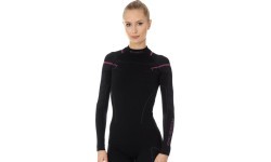 Women’s Long-Sleeved T-Shirt Brubeck Thermo - Pink-Black