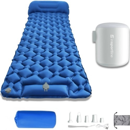 Надувной коврик для сна с мини-насосом inSPORTline Soultea 190 x 60 x 6 см