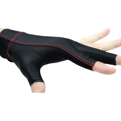 Billiard Glove, Cuetec Axis, 3-Finger, black-red, XL