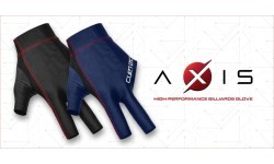 Billiard Glove, Cuetec Axis, 3-Finger, navy-red, to wear on right hand, XL