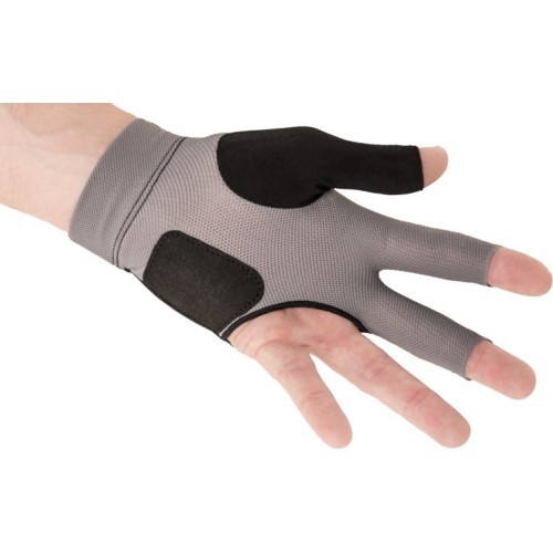 Biliardo pirštinė Predator Second Skin, 3 pirštų, juoda-pilka, L&XL