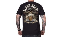 T-Shirt BLACK HEART Beer Biker - Black