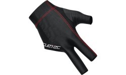 Billiard Glove, Cuetec Axis, 3-Finger, black-red, to wear on right hand, S