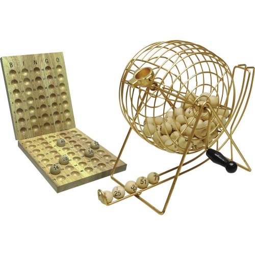Bingo loterijos būgnas su priedais, 24 cm