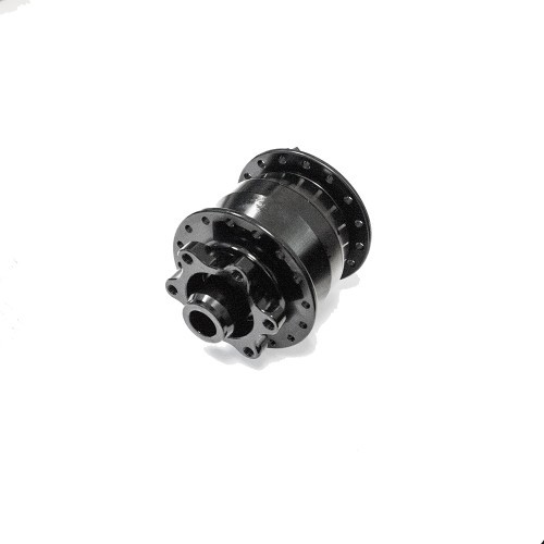 Front dynamo hub 32H, 6-bolt disc brake, 6V 3W (black)