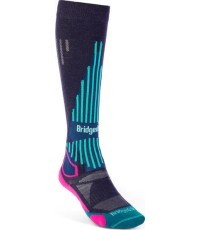 Moteriškos slidinėjimo kojinės Lightweight, tamsiai džinsinės/rožinės S - 321
