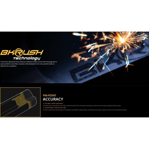 Biliardo lazdos viršutinė dalis Predator Revo BK Rush, 30 colių, Uni-Loc