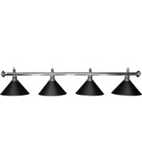 Biliardo stalo šviestuvas, juodoji šviesa, juodas, 4 gaubtai, Ø 35 cm, 180 cm