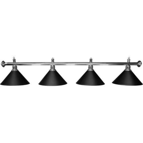 Biliardo stalo šviestuvas, juodoji šviesa, juodas, 4 gaubtai, Ø 35 cm, 180 cm