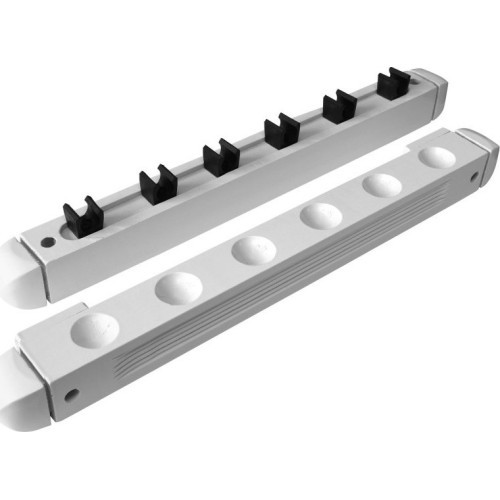 Billiard Cue Rack Roman, white, 40 cm, for 6 Clips