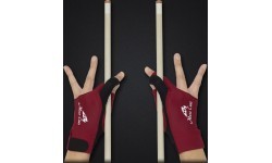 Бильярдная перчатка Mezz MGR-R, бордовая, L&XL