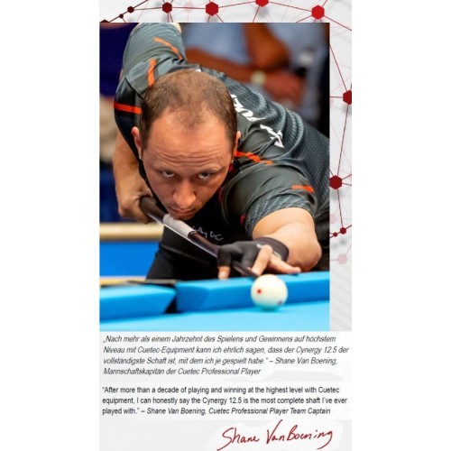 Хлыст для бильярдного кия Cuetec Cynergy CT-15K Carbon, 3/8x14, соединение 20 мм, 12,5 мм