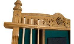 Billiard Cue Rack Wall Rack for 6 Cues, oak, Balls