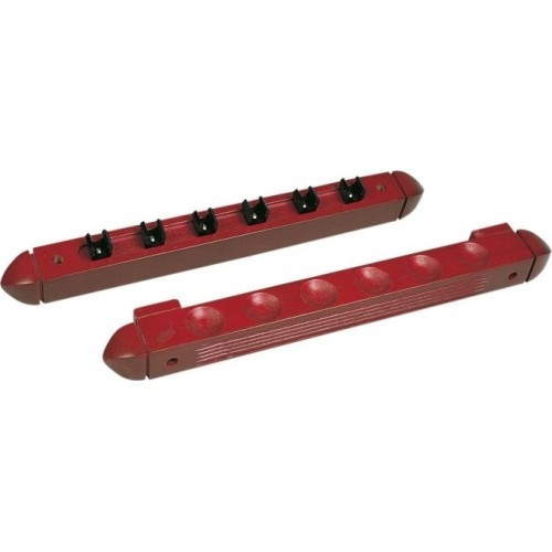 Billiard Cue Rack Roman, mahogany, 40 cm, for 6 Clips