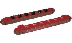 Billiard Cue Rack Roman, mahogany, 40 cm, for 6 Clips