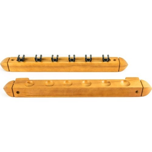 Billiard Cue Rack Roman, oak, 40 cm, for 6 Clips