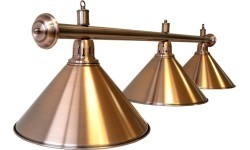 Billiard Lamp Elegance, bronze, 3 Bells, Ø 35 cm, 150 cm