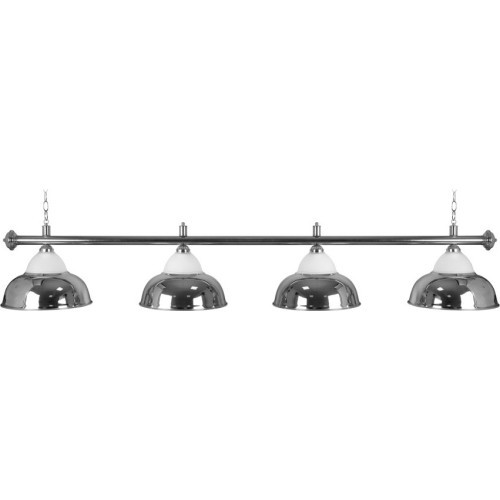 Biliardo lempa Crown, sidabrinė, 4 gaubtai, Ø 38 cm, 181 cm